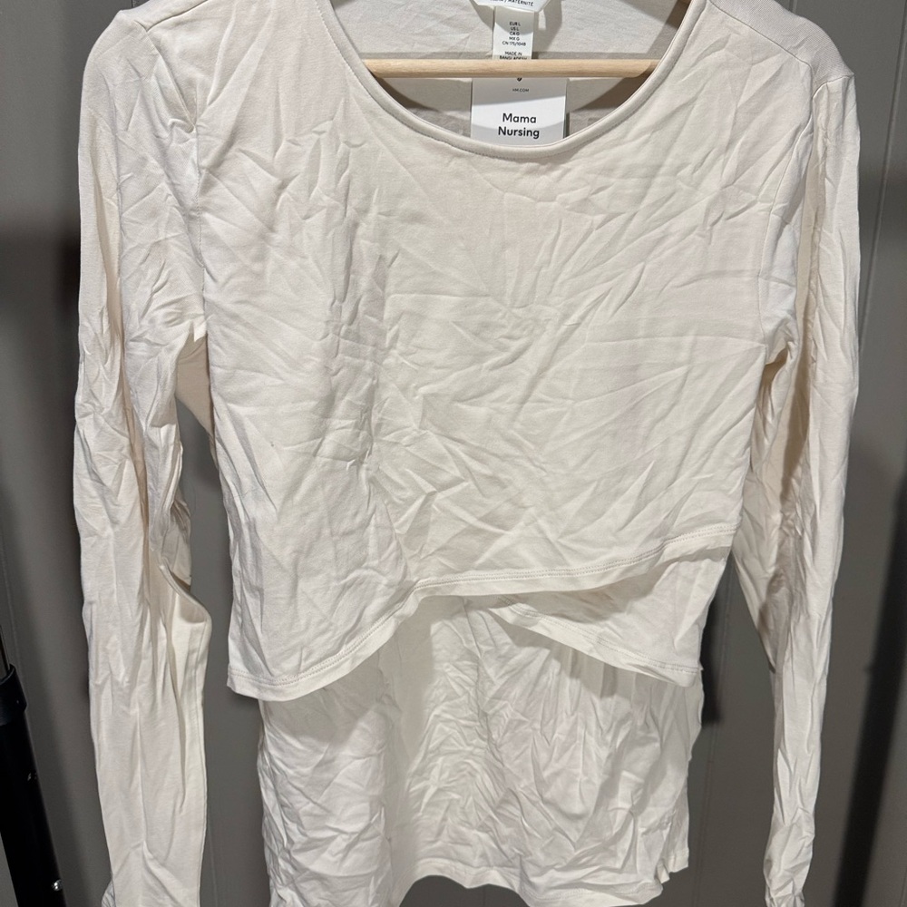 H&M Cream Nursing Blouse